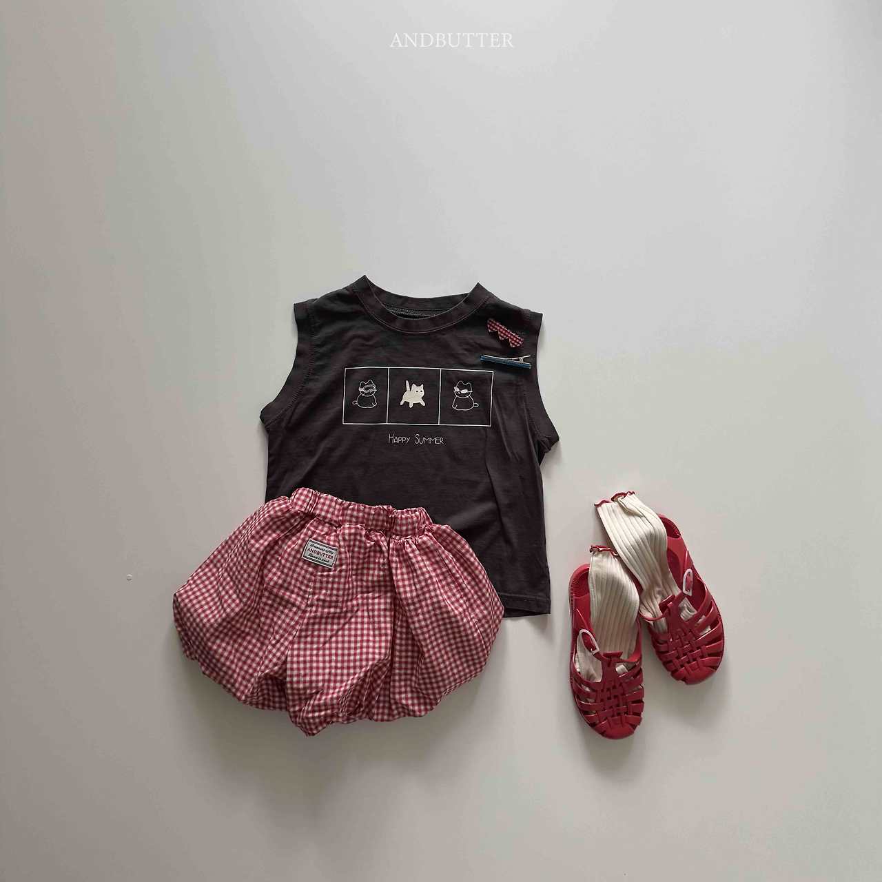 《予約》Check Balloon Pants / andbutter