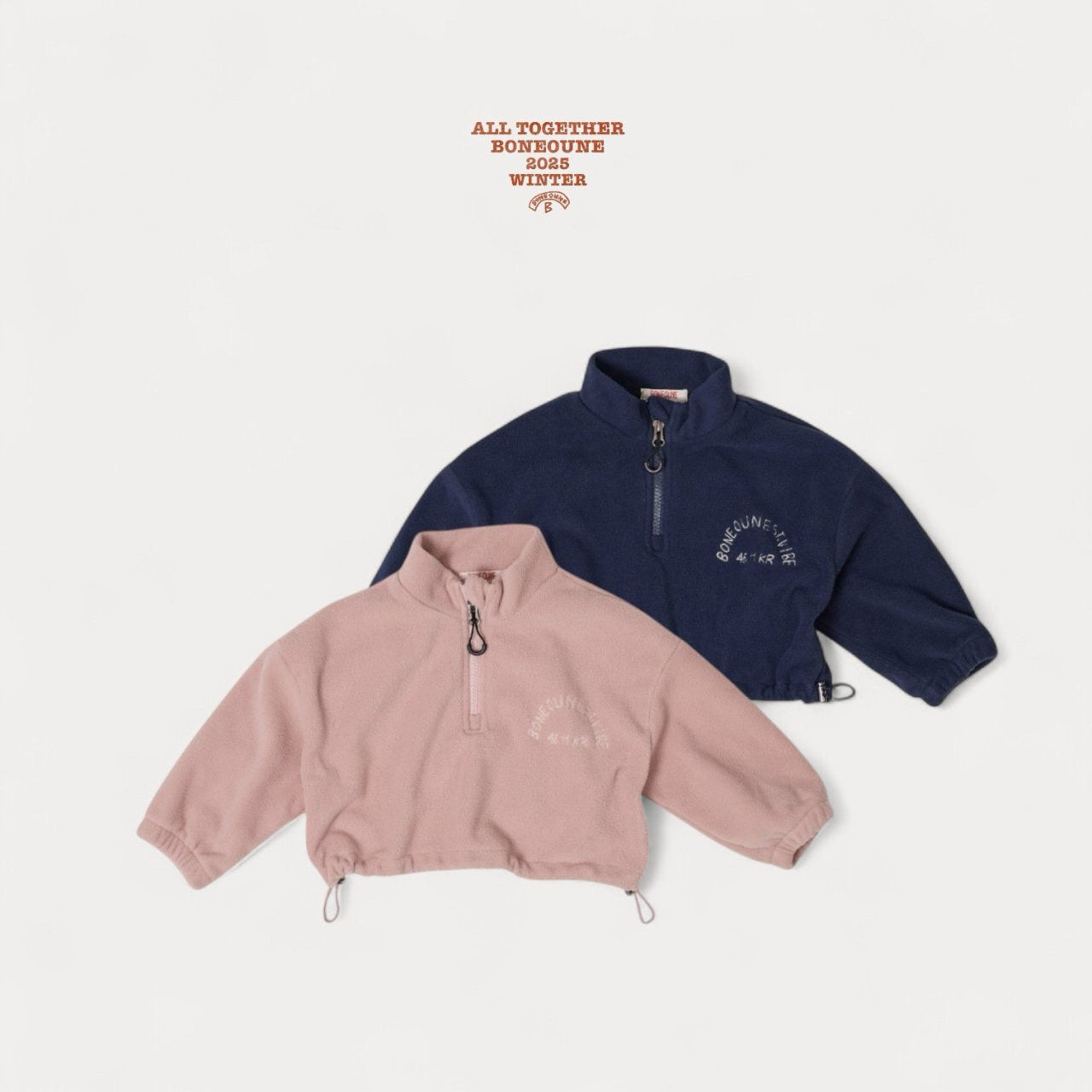 《予約》Rose Cropped Half Zip / Boneoune