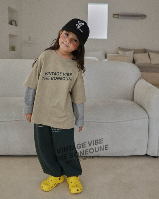 《予約》Vintage Layered Tee / BONEOUNE