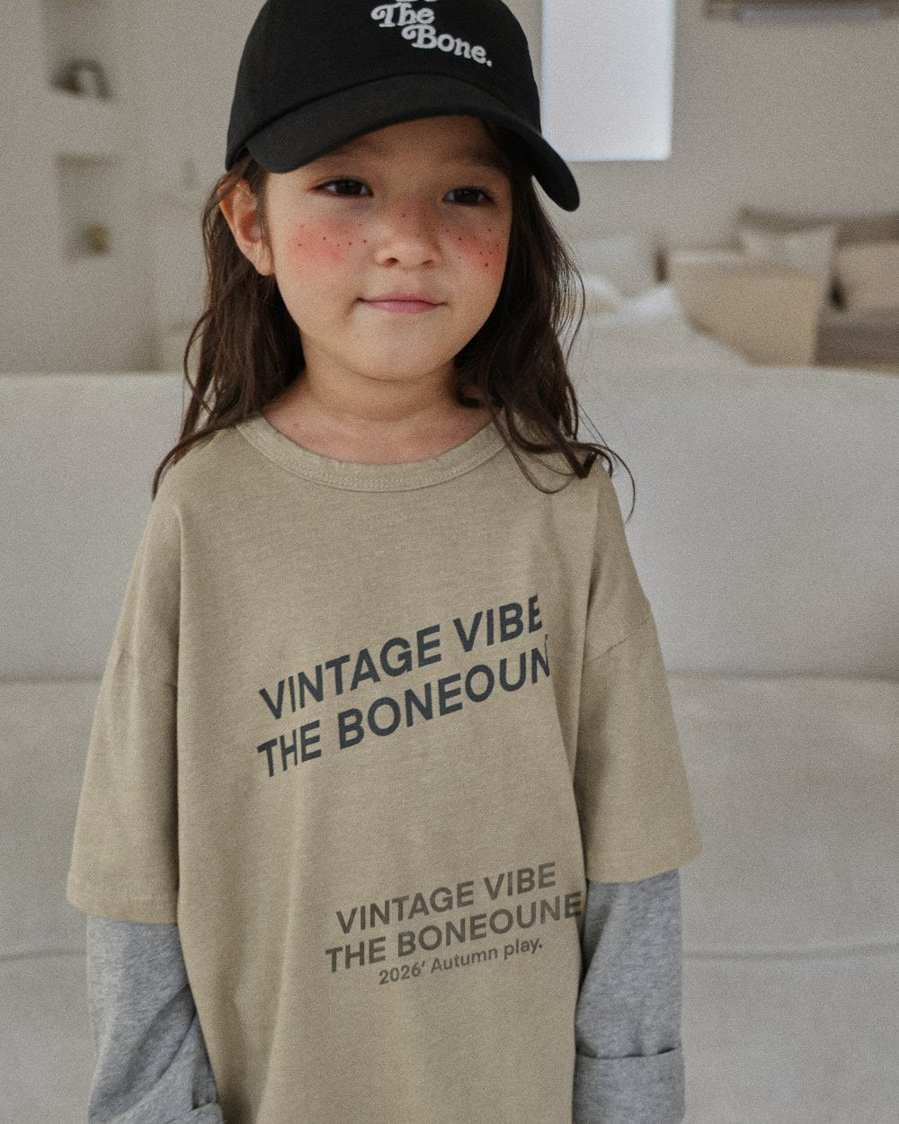 《予約》Vintage Layered Tee / BONEOUNE