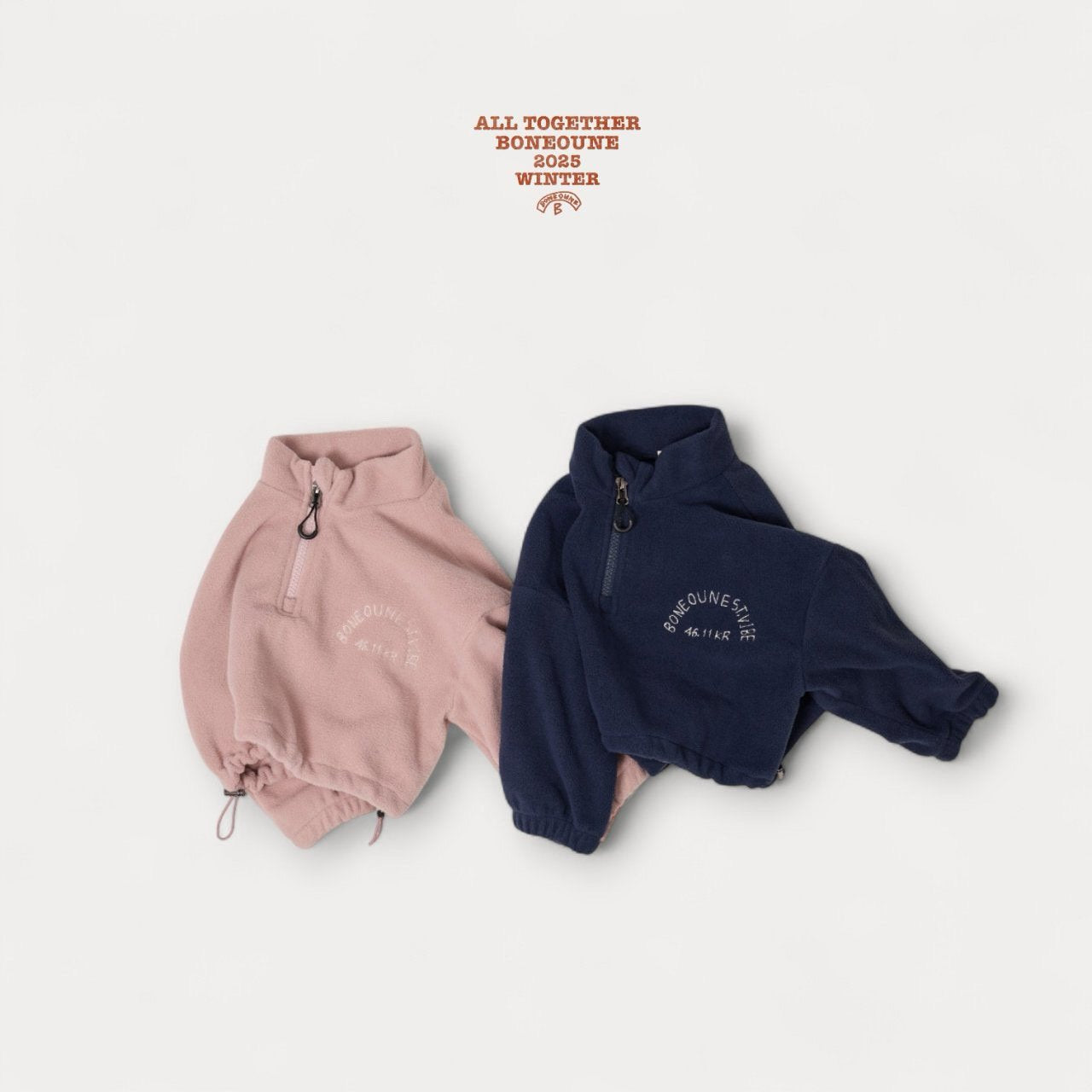 《予約》Rose Cropped Half Zip / Boneoune