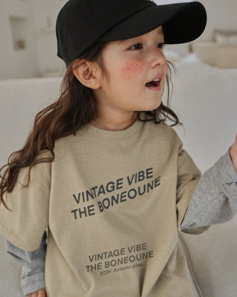 《予約》Vintage Layered Tee / BONEOUNE