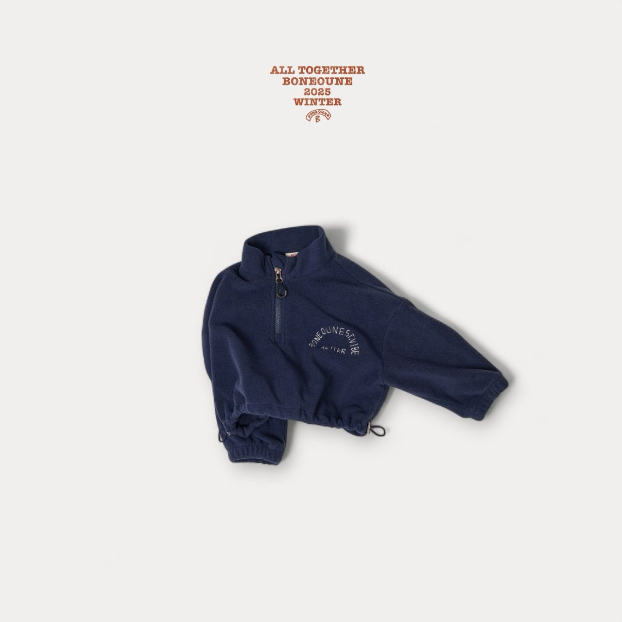 《予約》Rose Cropped Half Zip / Boneoune