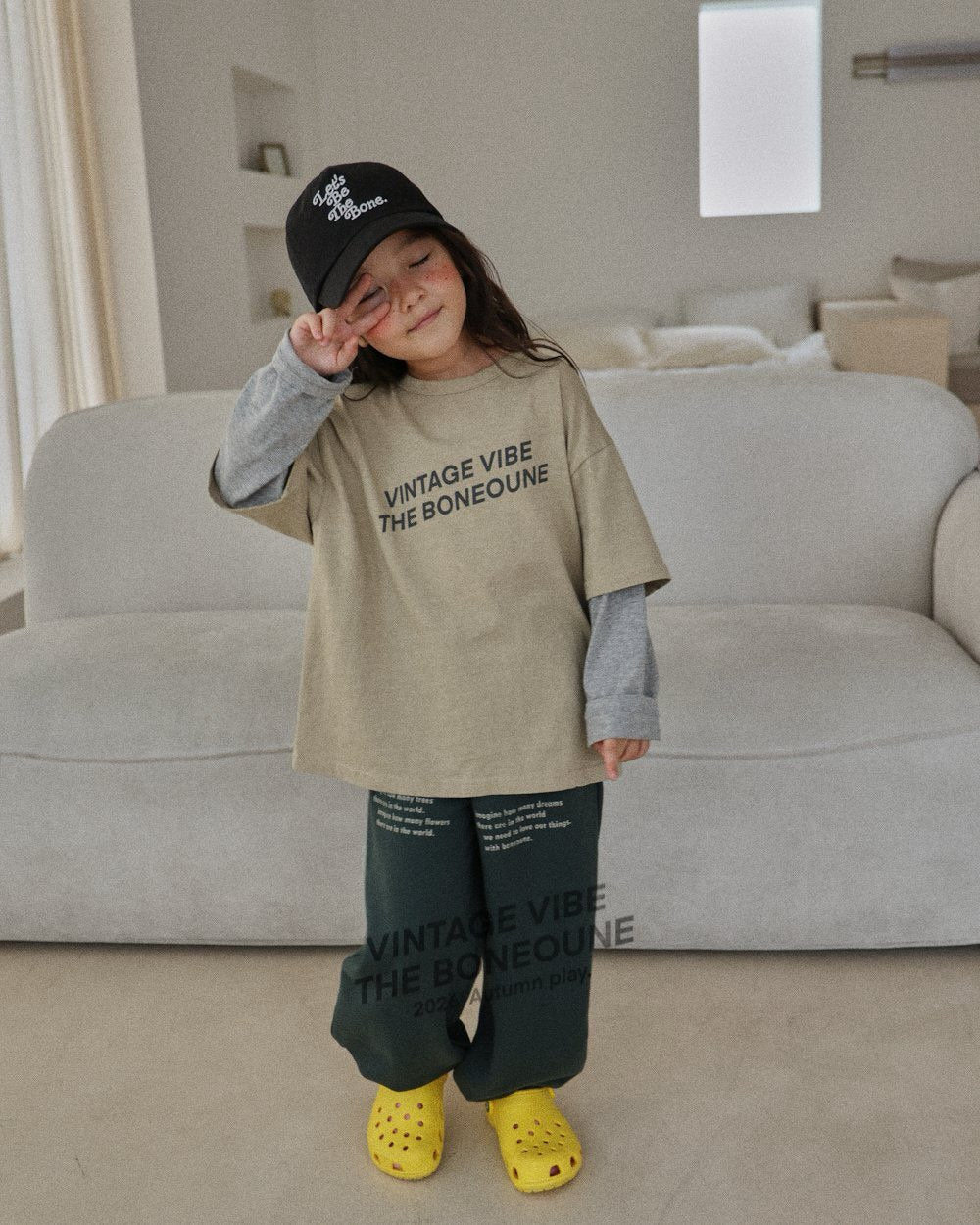 《予約》Vintage Layered Tee / BONEOUNE