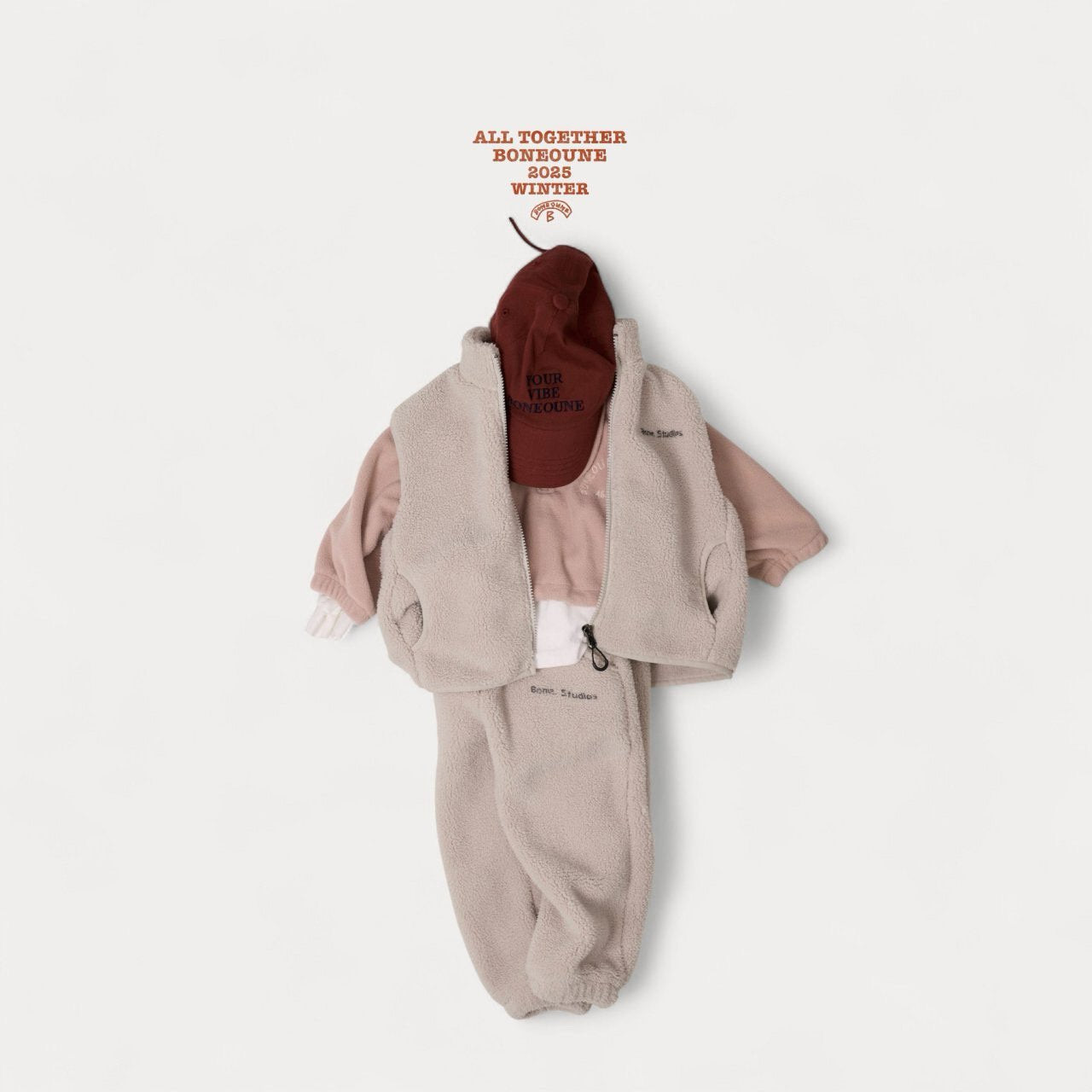 《予約》Rose Cropped Half Zip / Boneoune