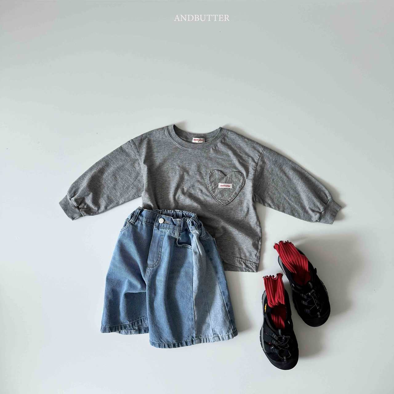 《予約》Heart Pocket Tee / andbutter