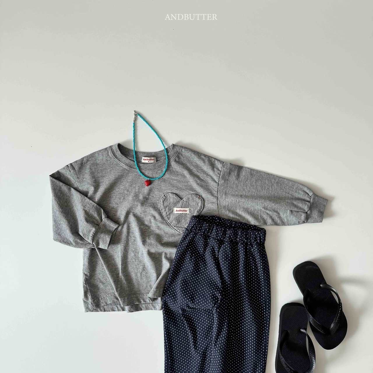 《予約》Heart Pocket Tee / andbutter