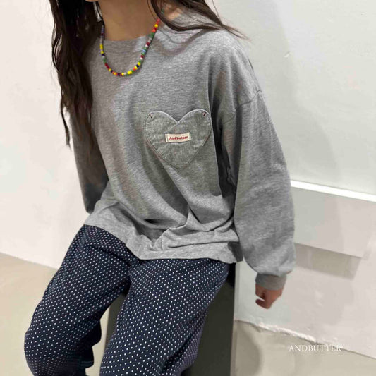 《予約》Heart Pocket Tee / andbutter