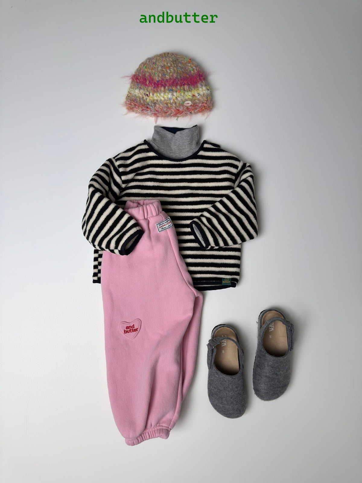 《予約》Contrast Neck Tee / ANDBUTTER