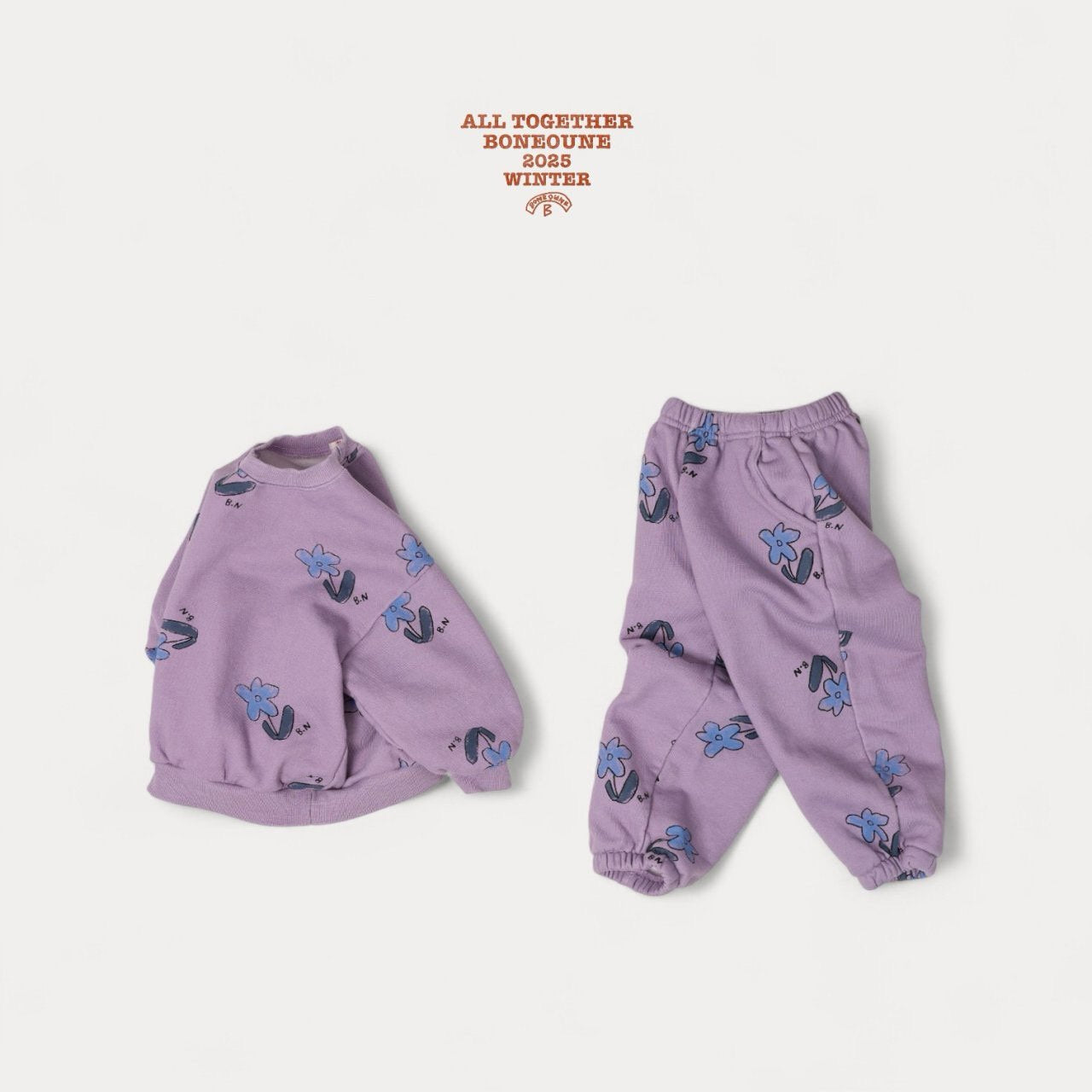 《予約》Bule Flower Pig Jogger Pants / Boneoune