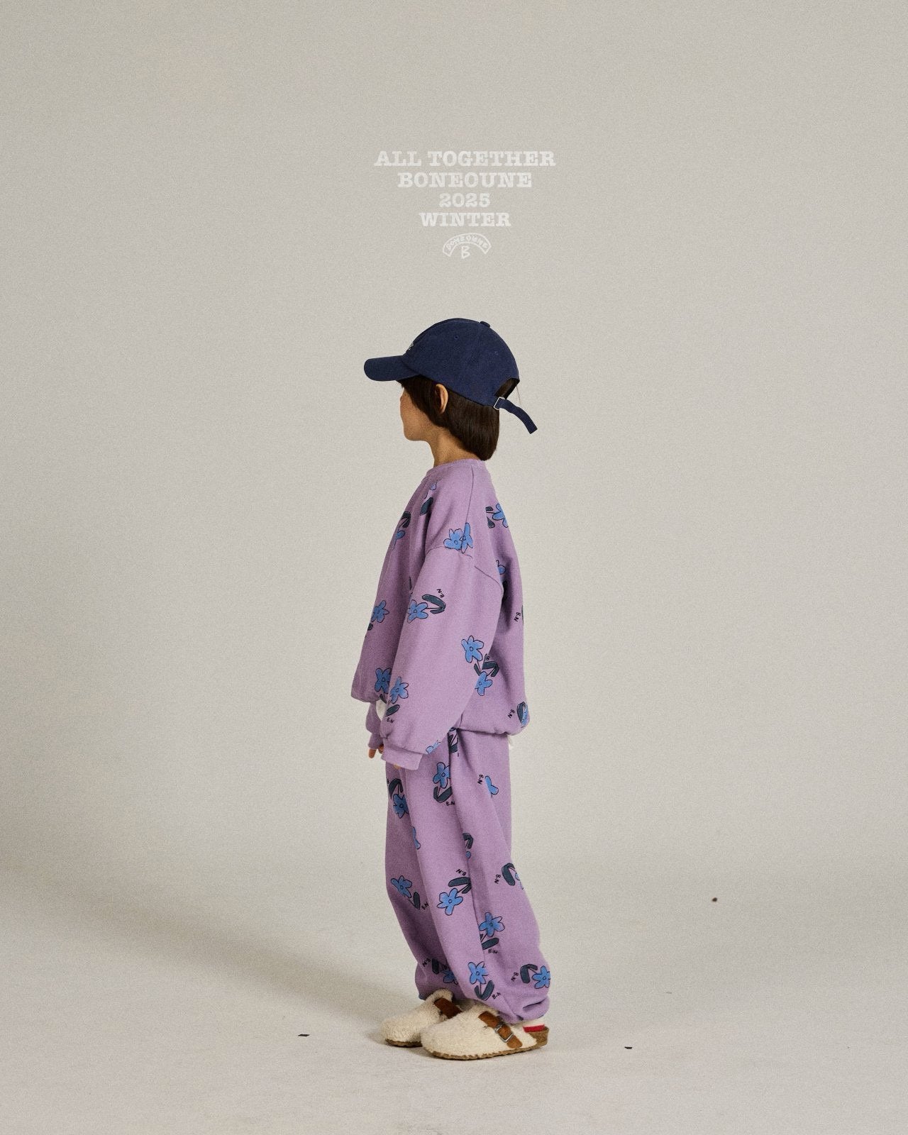 《予約》Blue Flower Pig Man to Man / Boneoune