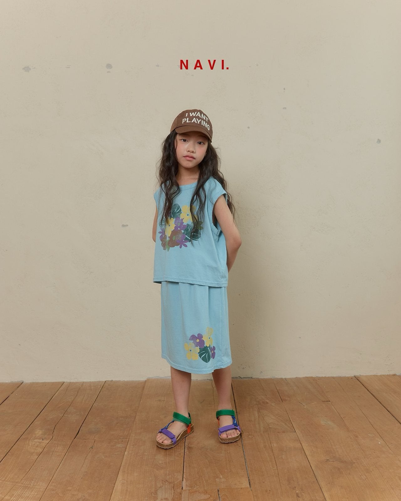 《予約》Calla Lily Skirt / Navi
