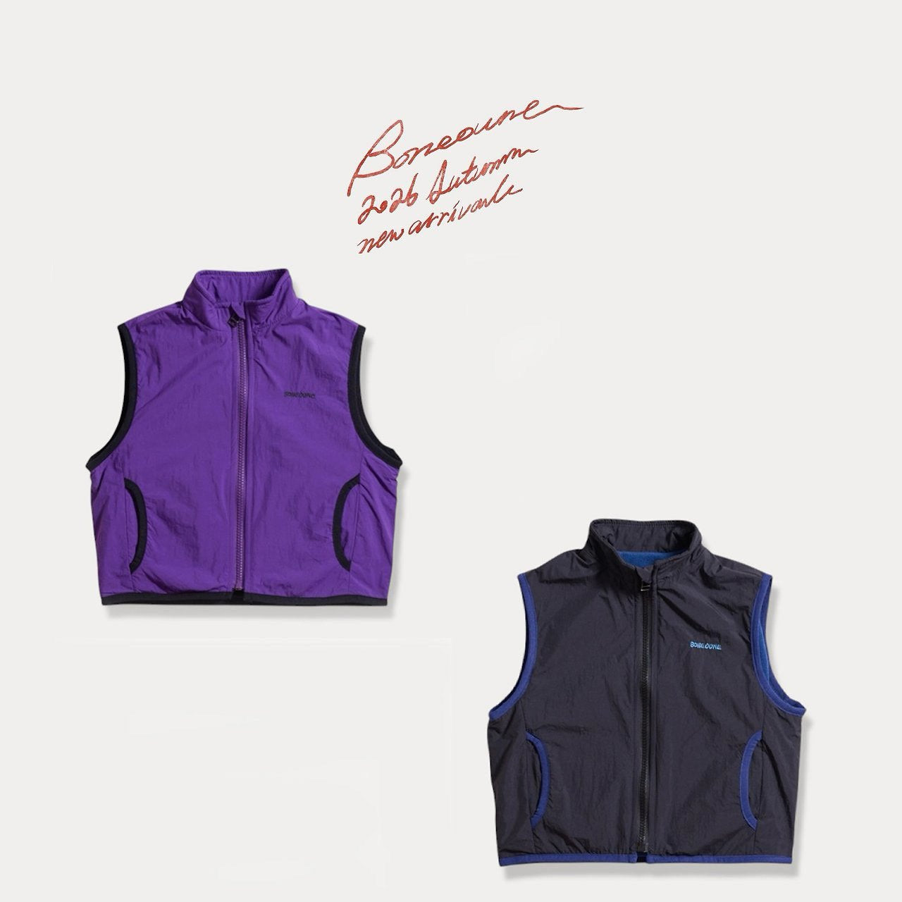 《予約》Two-Tone Pata Vest / BONEOUNE