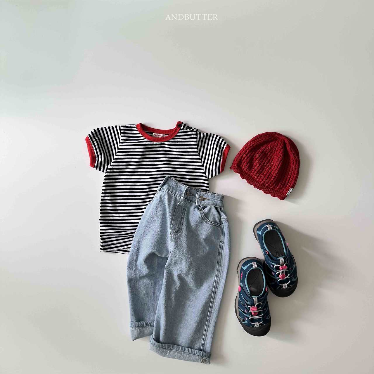 《予約》Daily Button Tee / andbutter