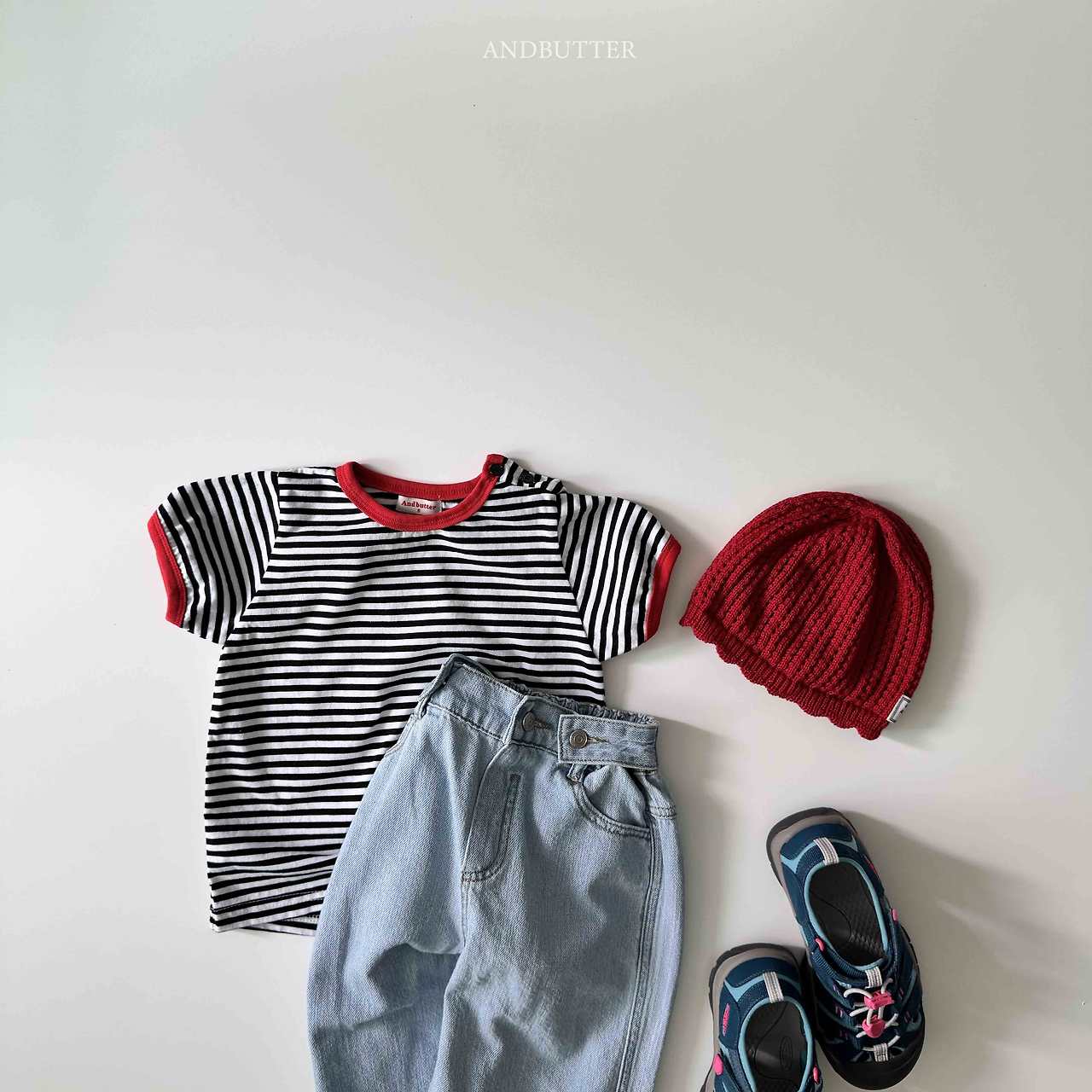 《予約》Daily Button Tee / andbutter