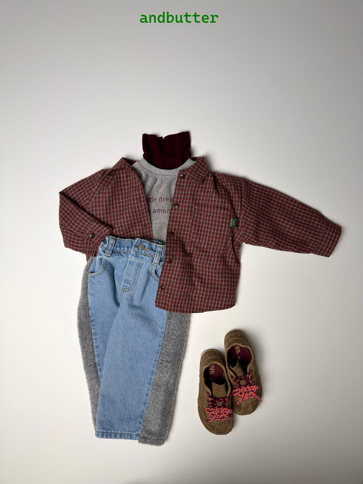 《予約》Toffee Check Shirt / ANDBUTTER