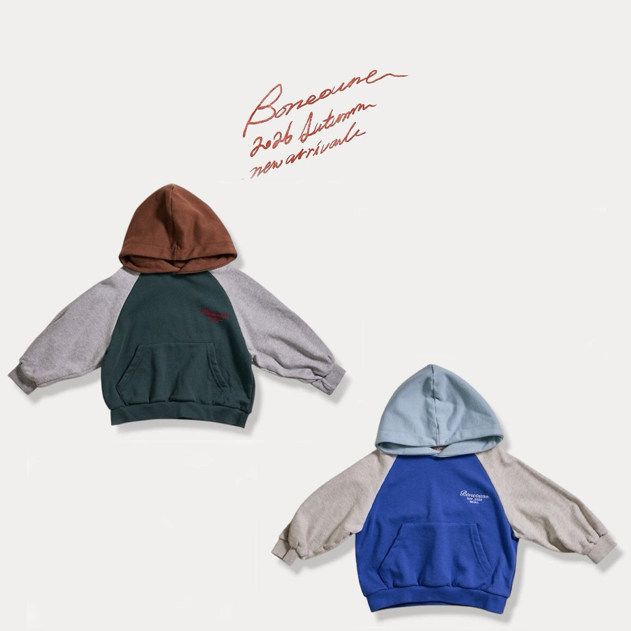 《予約》Crayon Raglan Hoodie / BONEOUNE