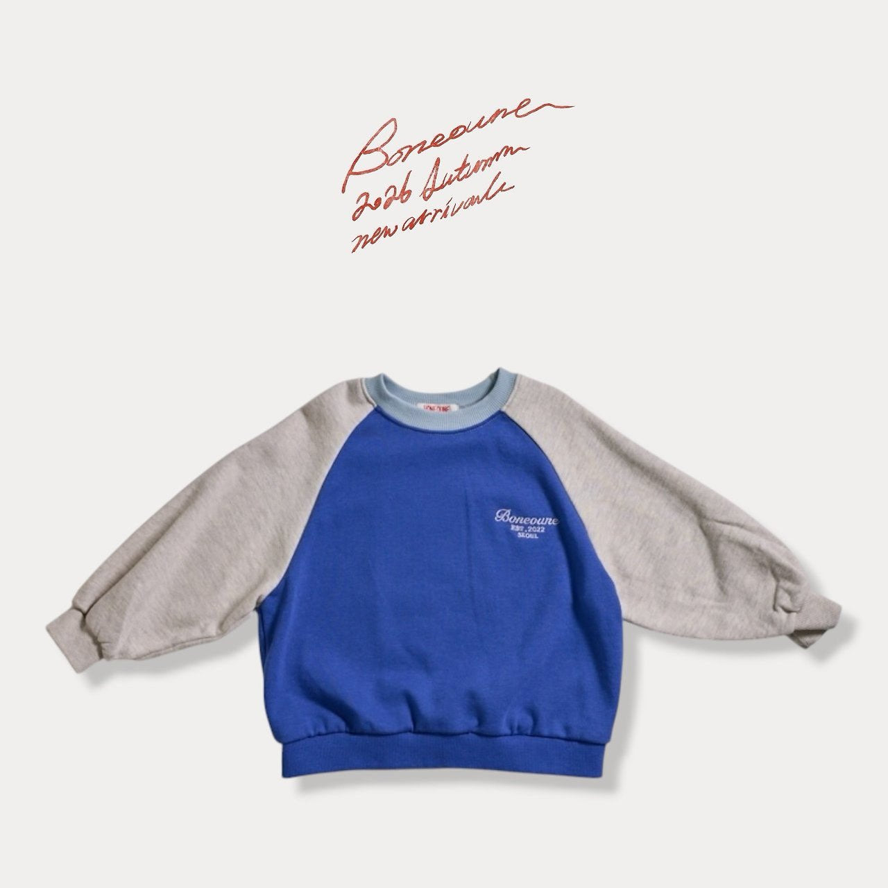 《予約》Crayon Raglan Man-to-Man / BONEOUNE