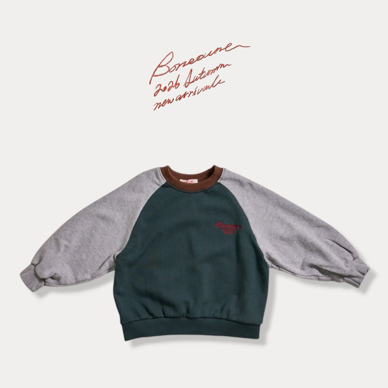 《予約》Crayon Raglan Man-to-Man / BONEOUNE