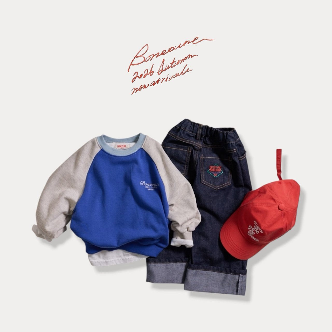 《予約》Crayon Raglan Man-to-Man / BONEOUNE