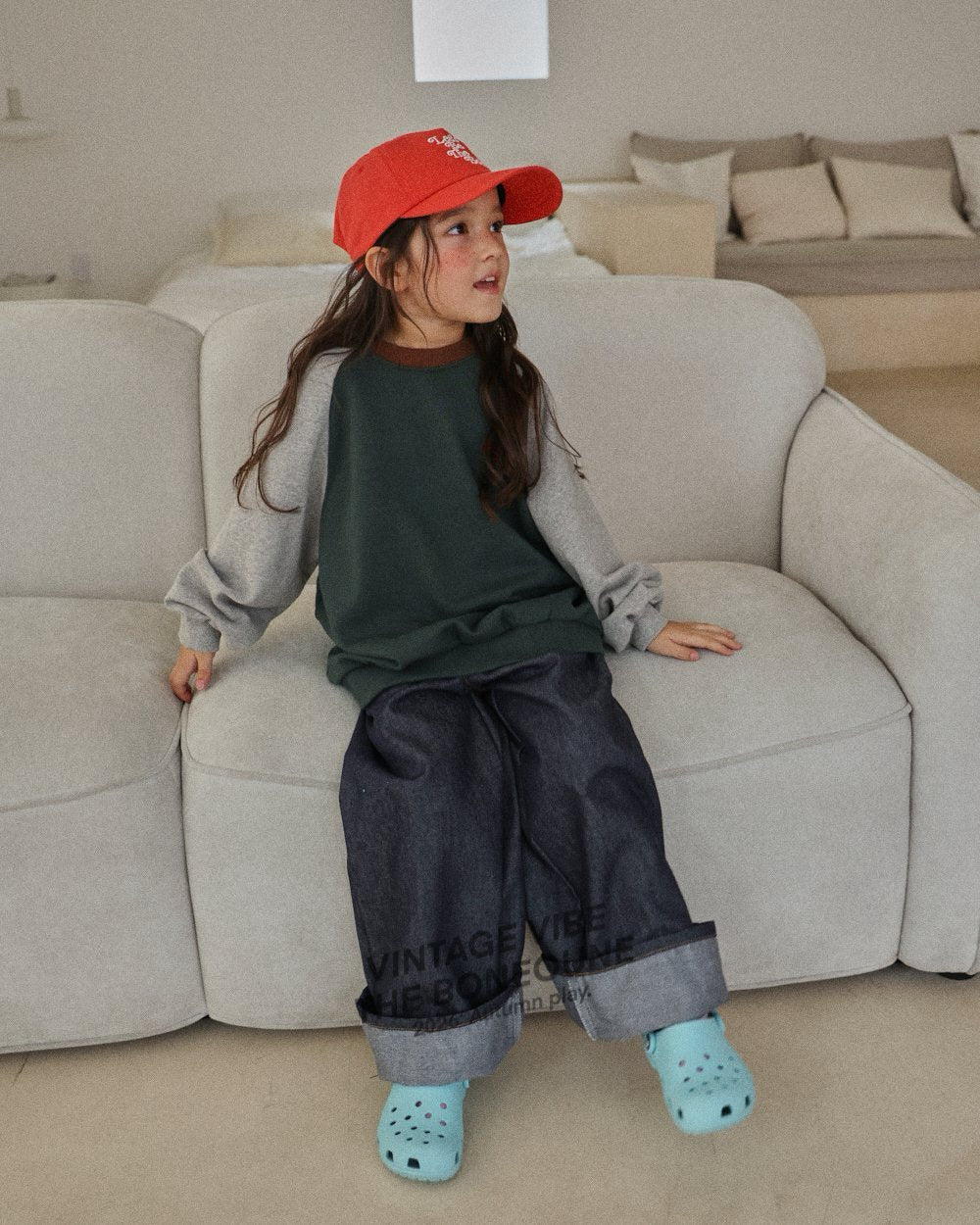 《予約》Crayon Raglan Man-to-Man / BONEOUNE
