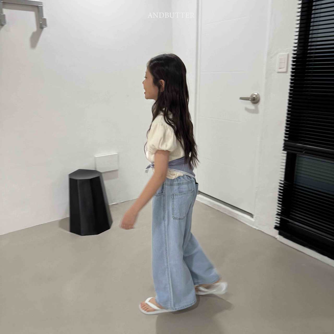 《予約》Button Denim Pants / andbutter
