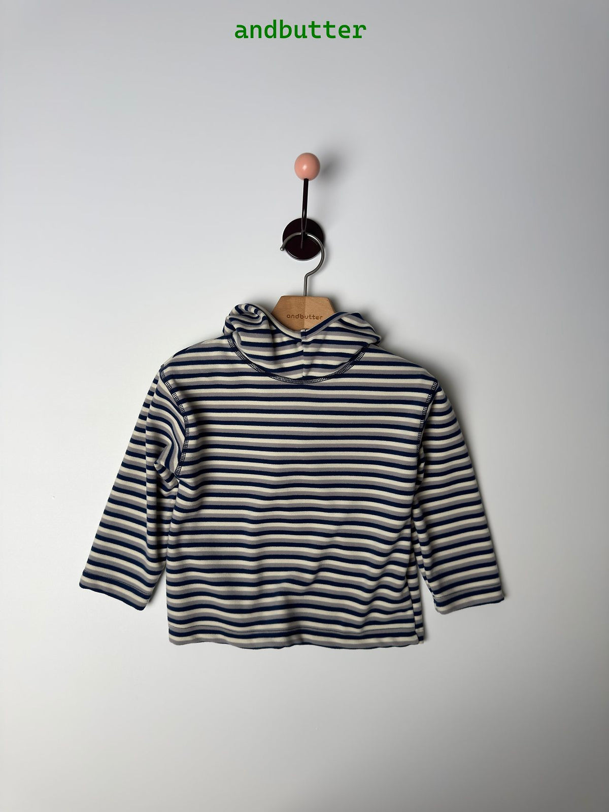《予約》Stitch Stripe Hoodie / ANDBUTTER