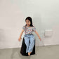 《予約》Button Denim Pants / andbutter