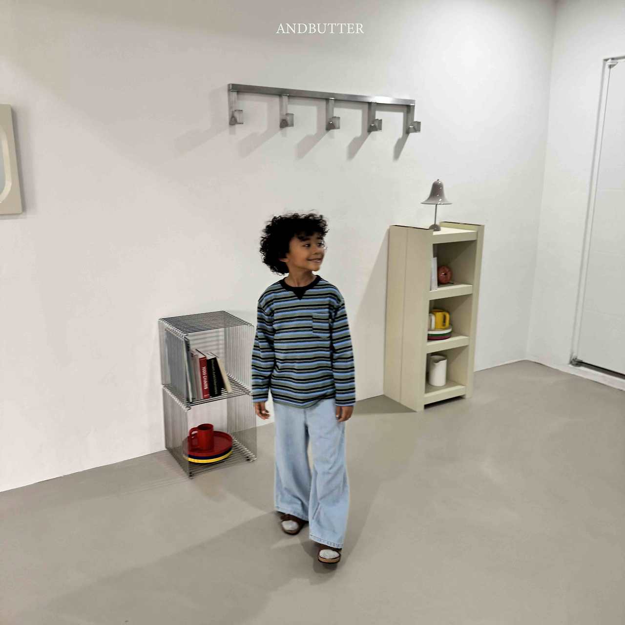 《予約》Button Denim Pants / andbutter