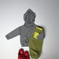 《予約》Stitch Stripe Hoodie / ANDBUTTER