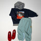 《予約》Stitch Stripe Hoodie / ANDBUTTER