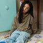 《予約》Stitch Stripe Hoodie / ANDBUTTER