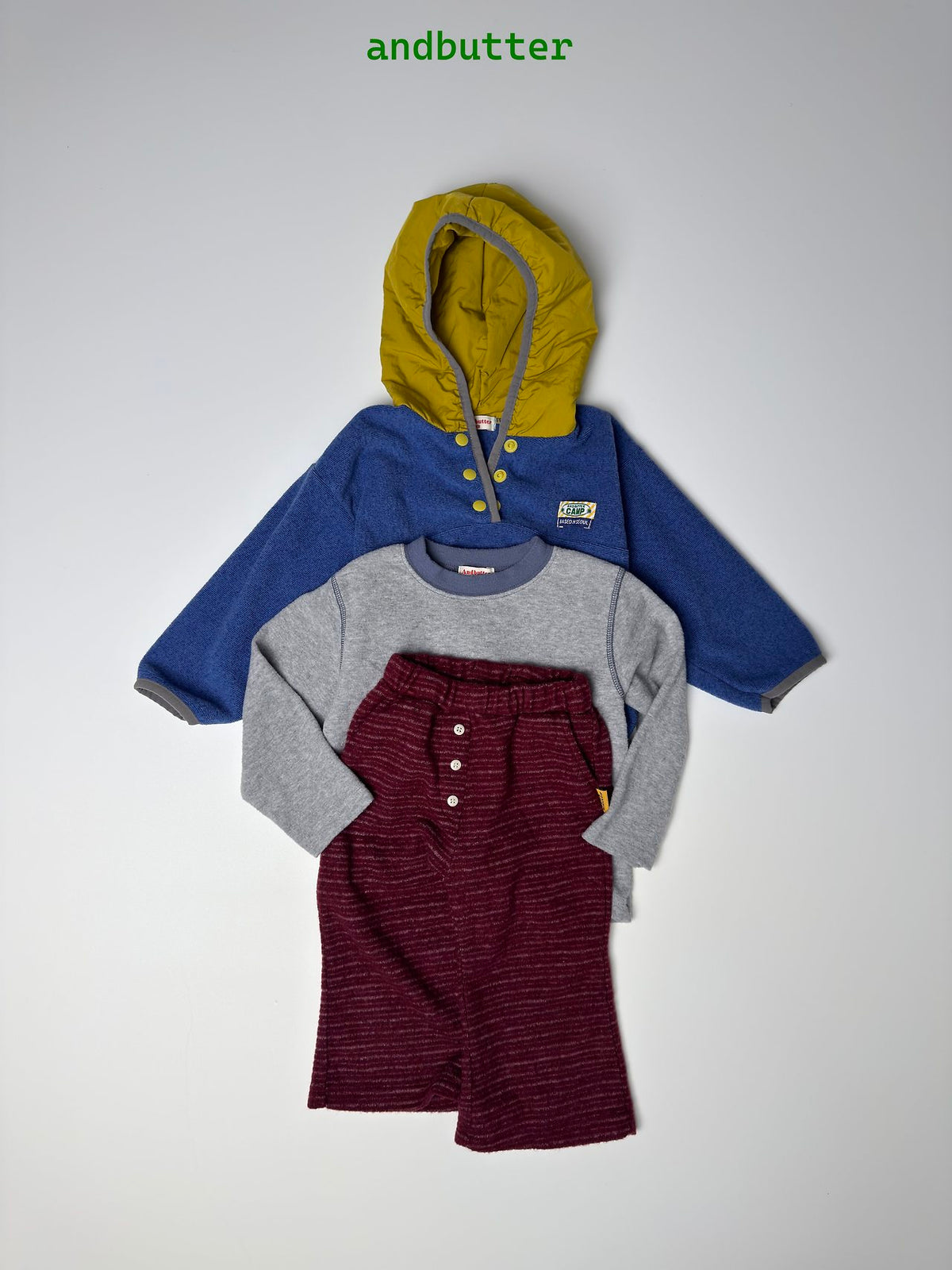 《予約》Button Bootcut Pants / ANDBUTTER