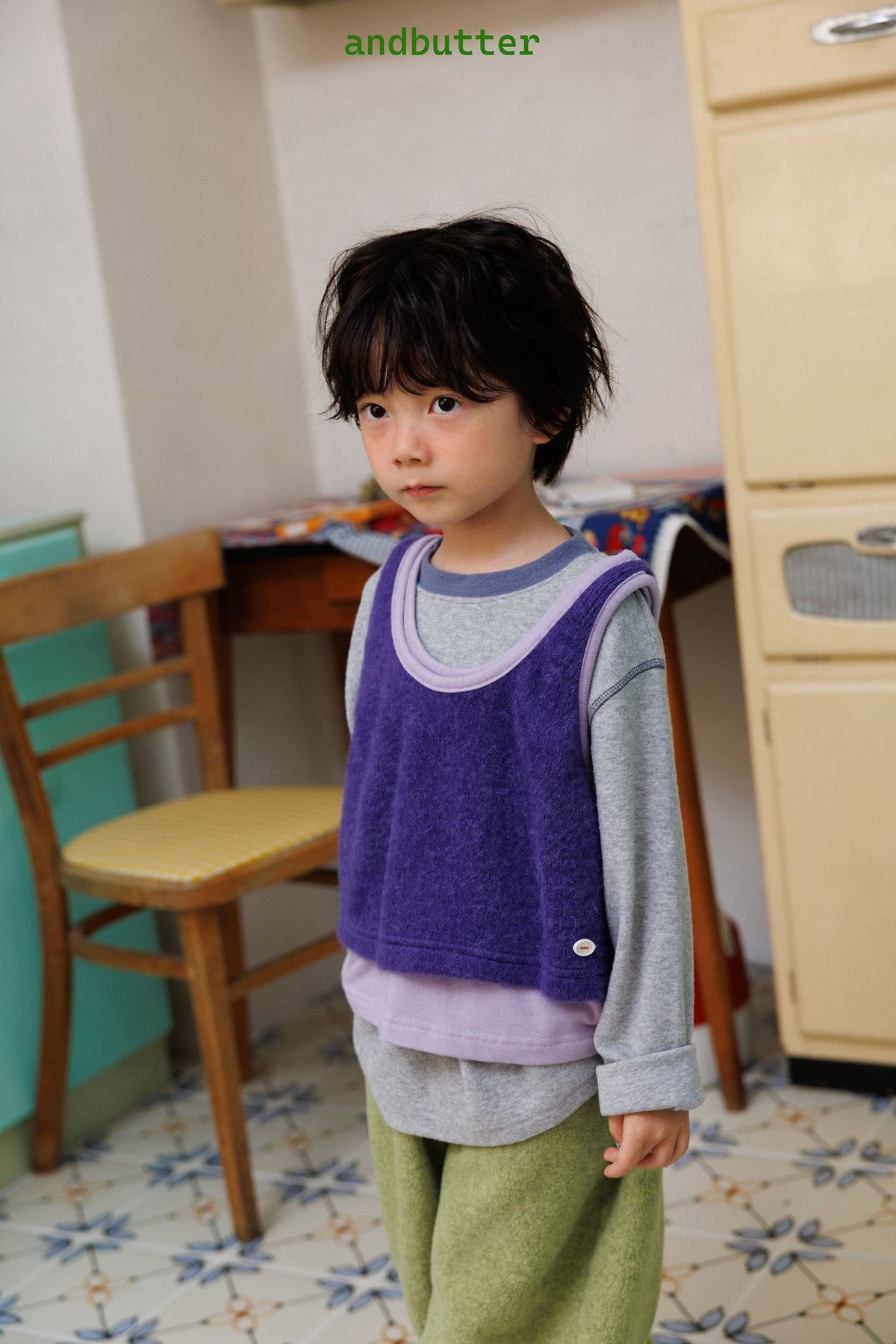 《予約》Color Block Vest / ANDBUTTER