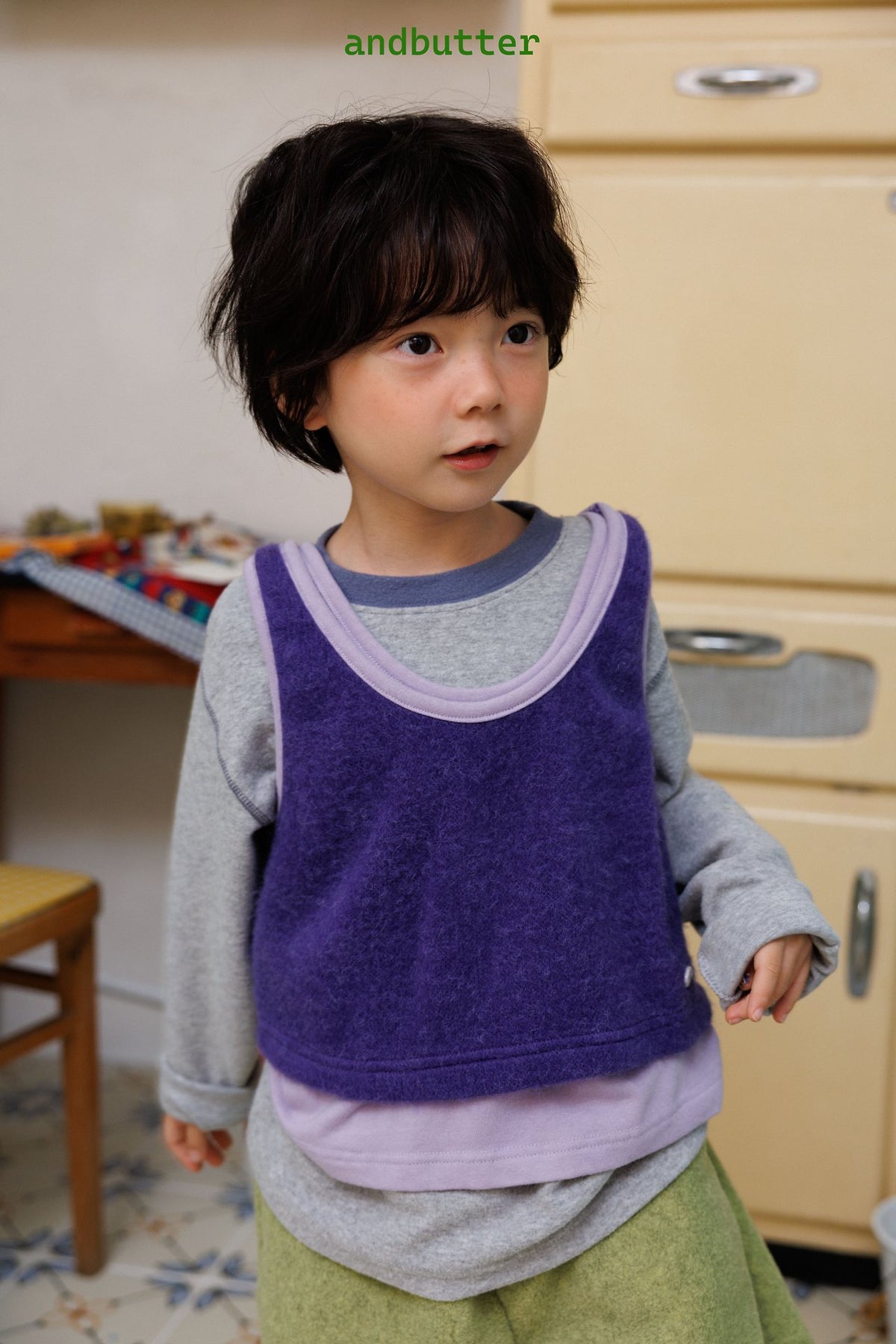 《予約》Color Block Vest / ANDBUTTER
