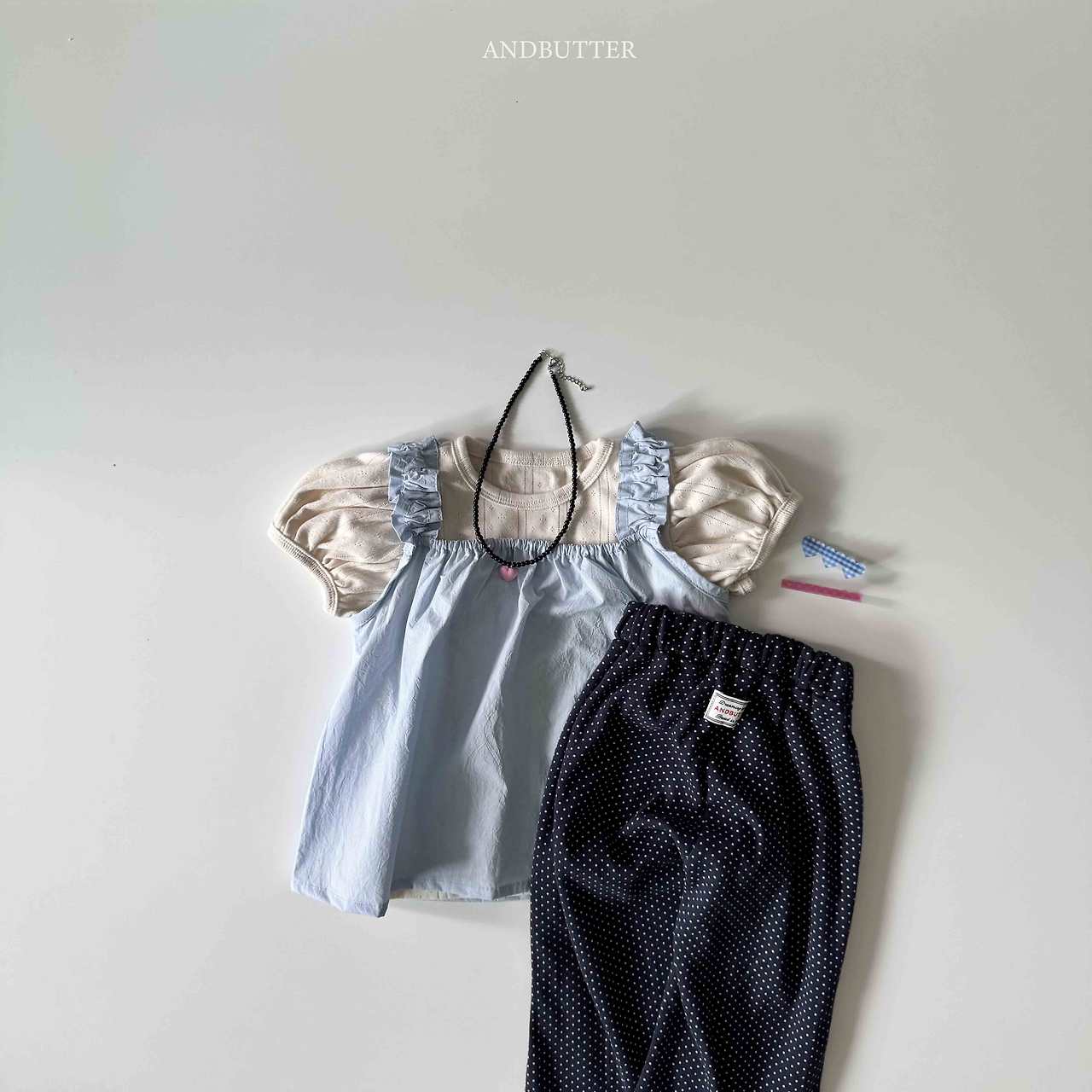 《予約》Dot Frill Pants / andbutter