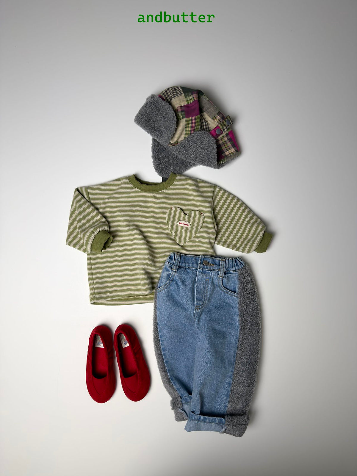 《予約》Heart Pocket Tee / ANDBUTTER