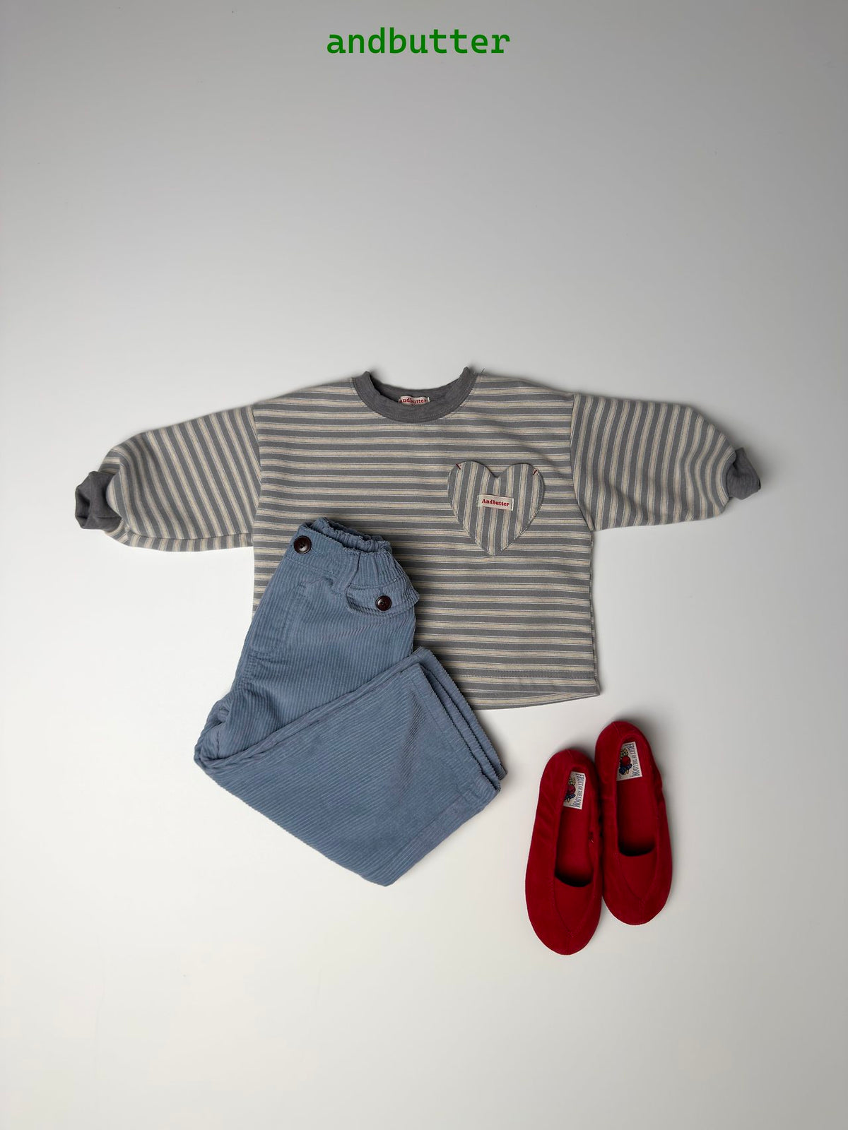 《予約》Heart Pocket Tee / ANDBUTTER