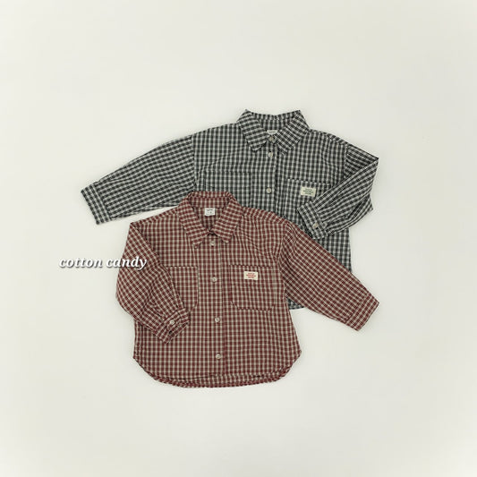 《予約》Spring Check Shirt / cotton candy
