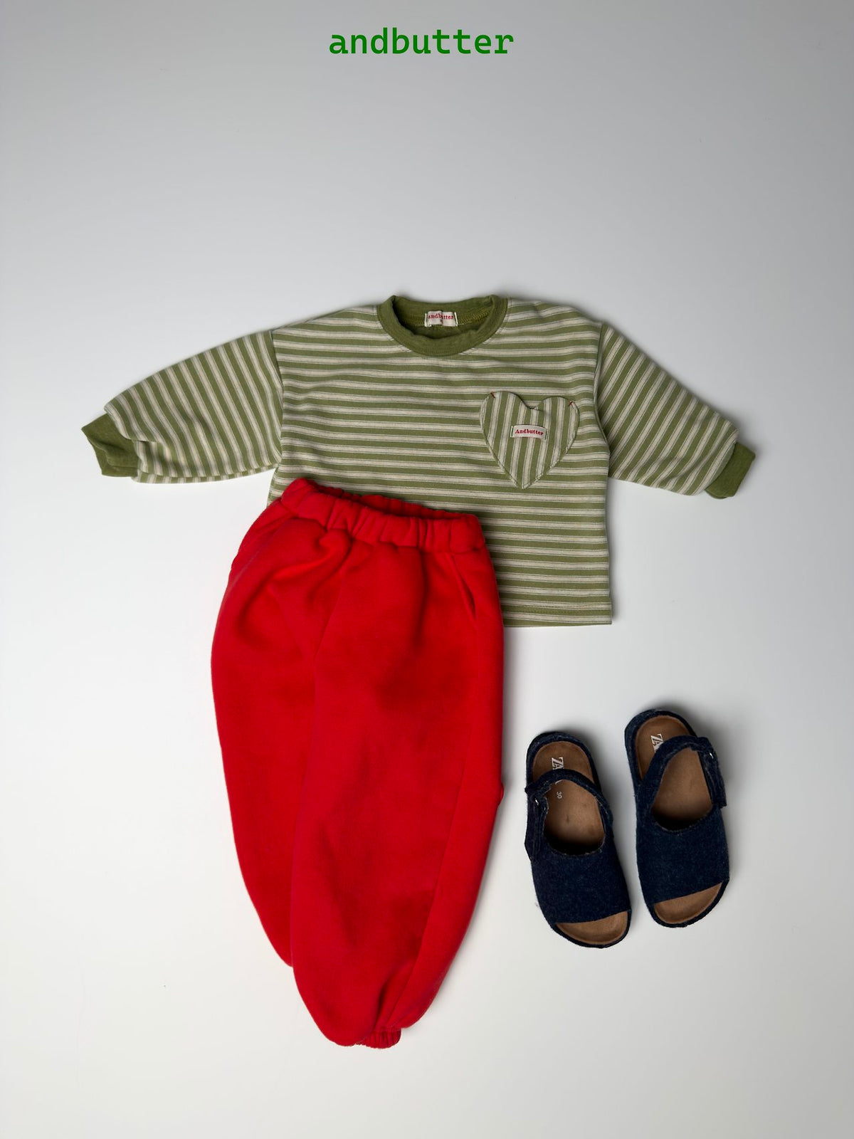 《予約》Heart Pocket Tee / ANDBUTTER