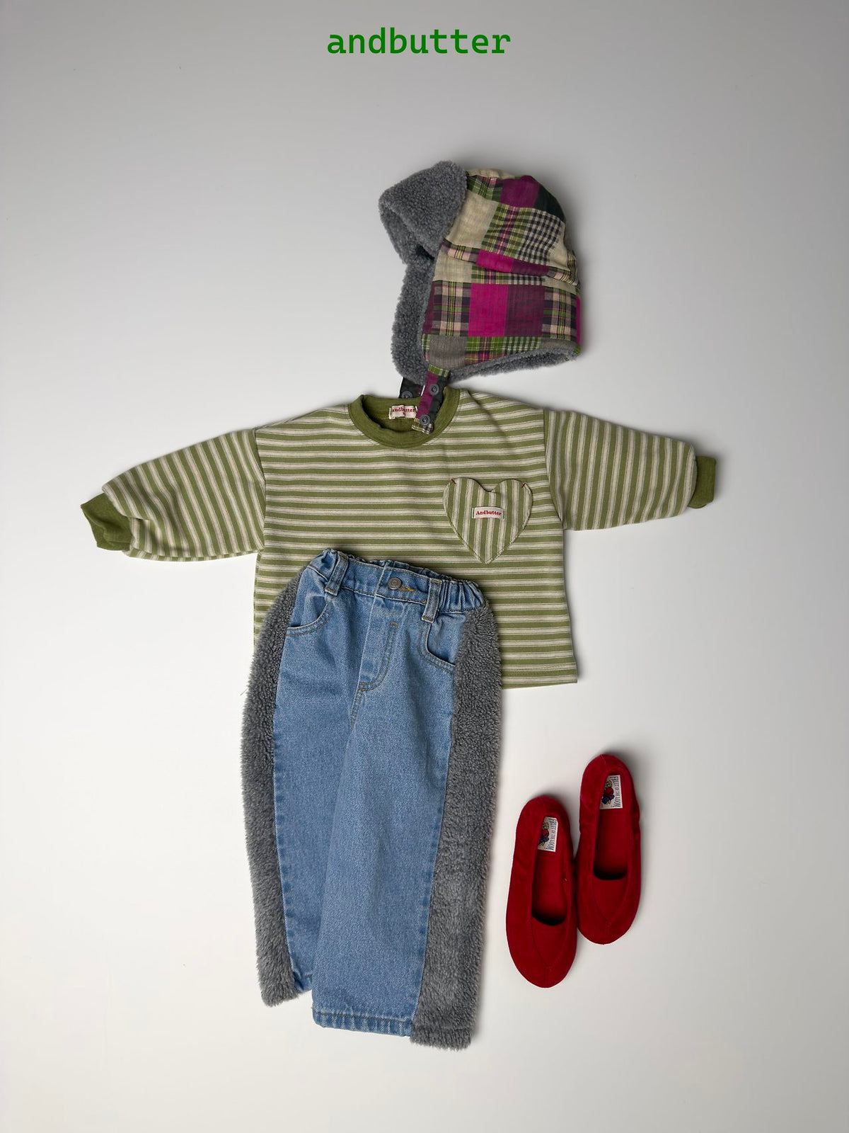 《予約》Heart Pocket Tee / ANDBUTTER