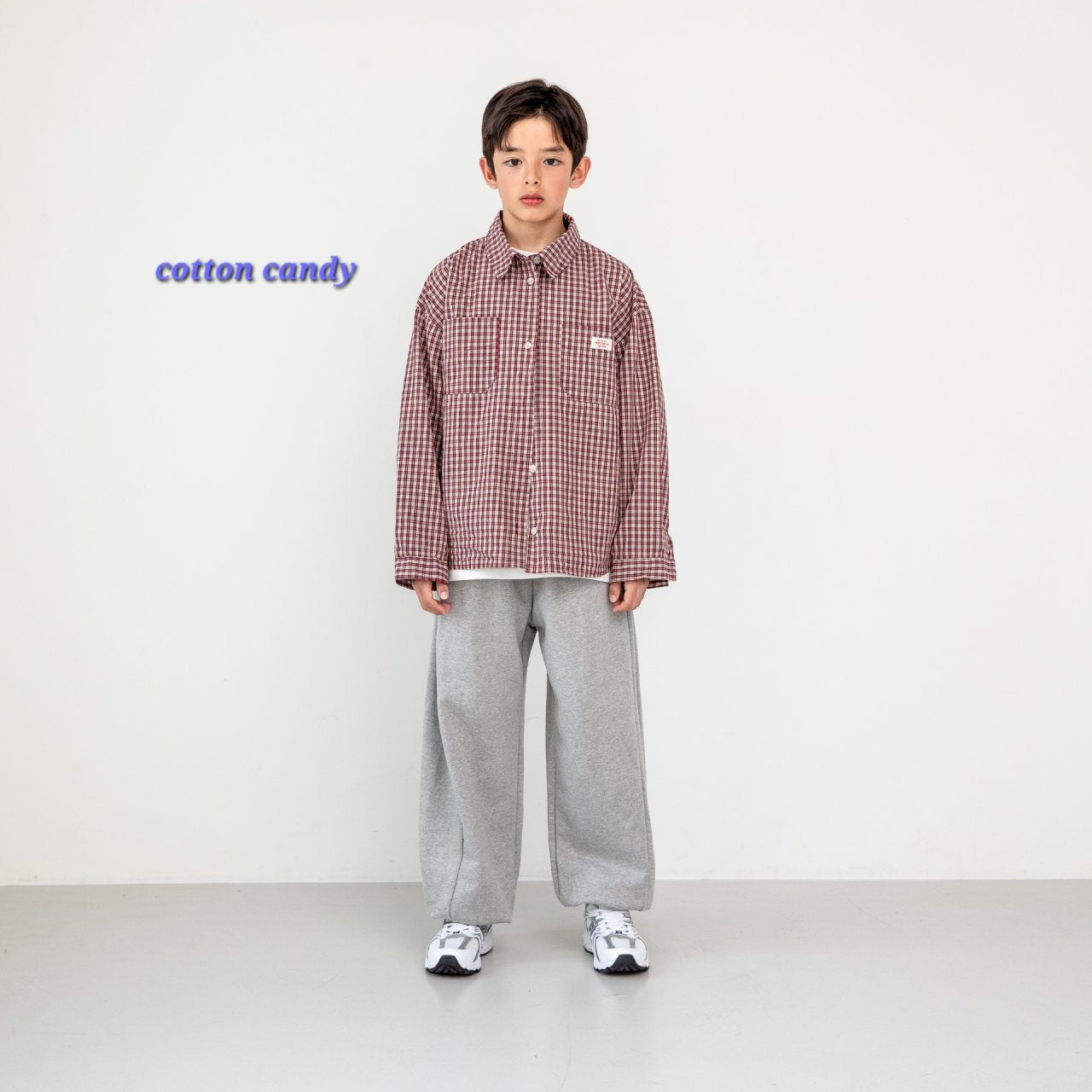 《予約》Spring Check Shirt / cotton candy