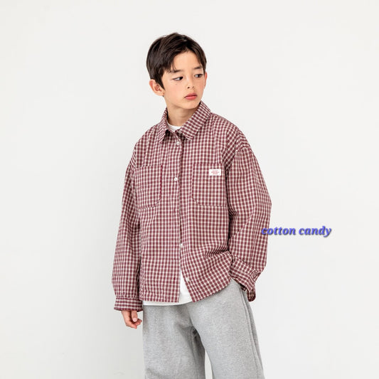 《予約》Spring Check Shirt / cotton candy