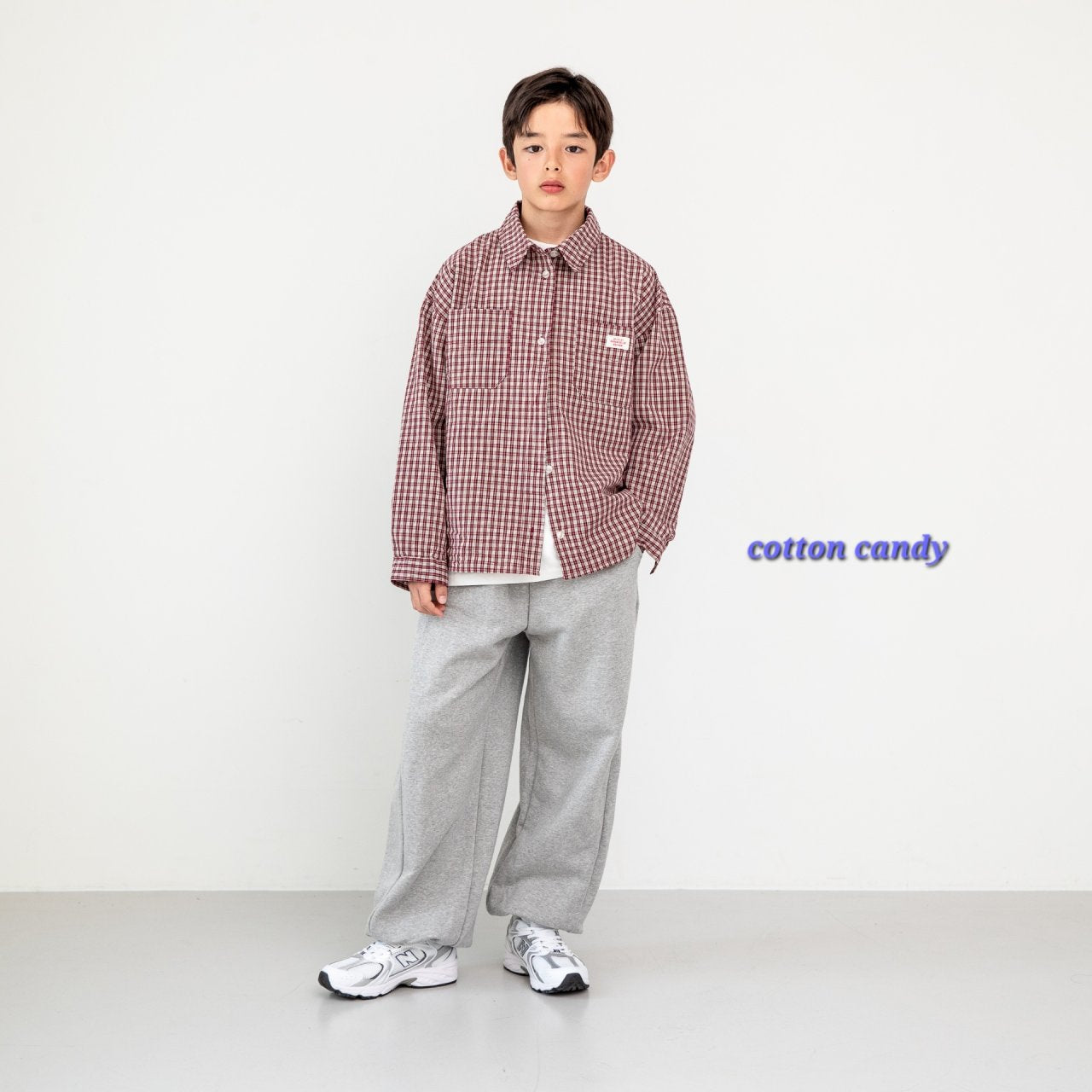 《予約》Spring Check Shirt / cotton candy