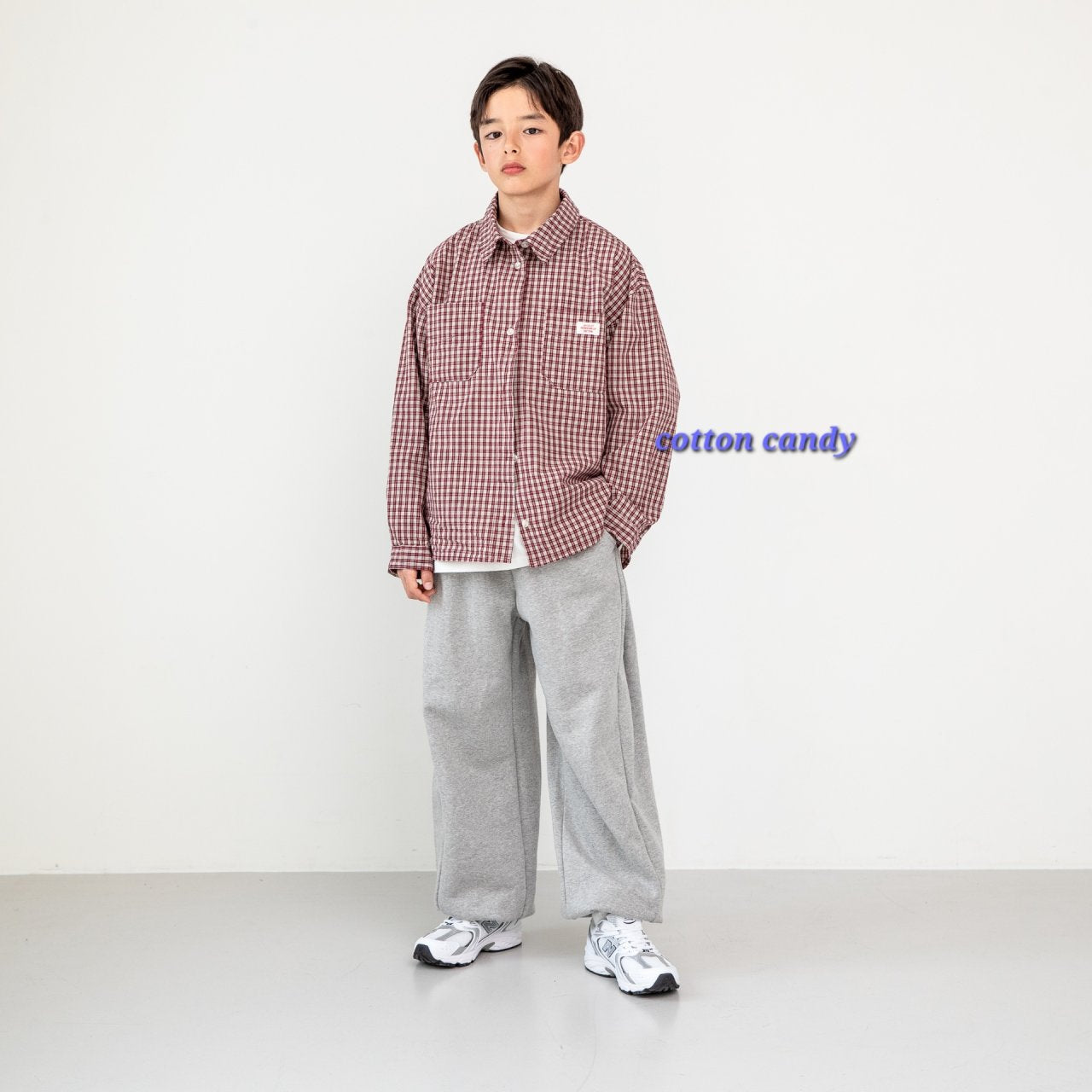 《予約》Spring Check Shirt / cotton candy