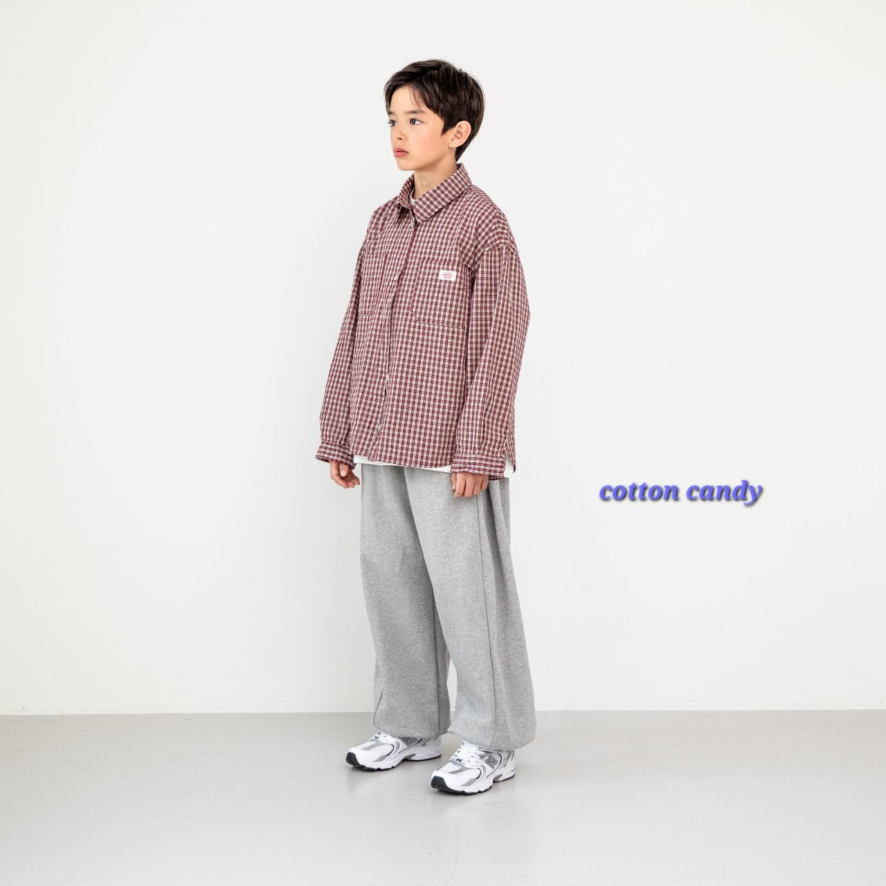 《予約》Spring Check Shirt / cotton candy