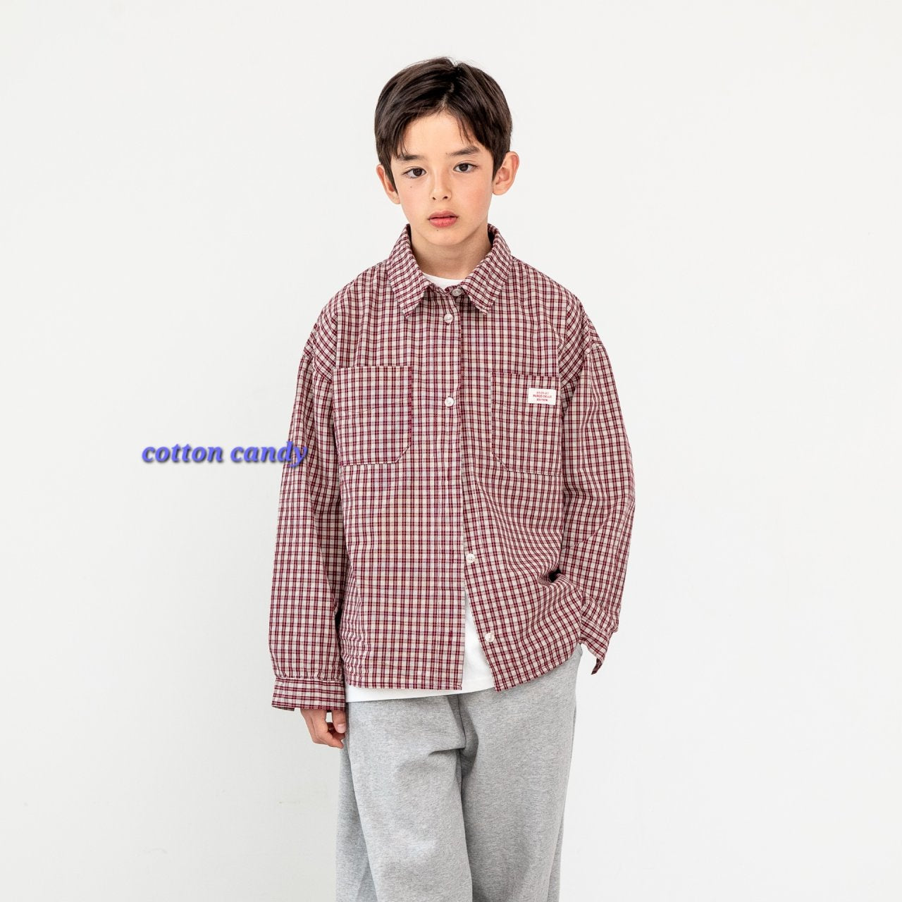 《予約》Spring Check Shirt / cotton candy