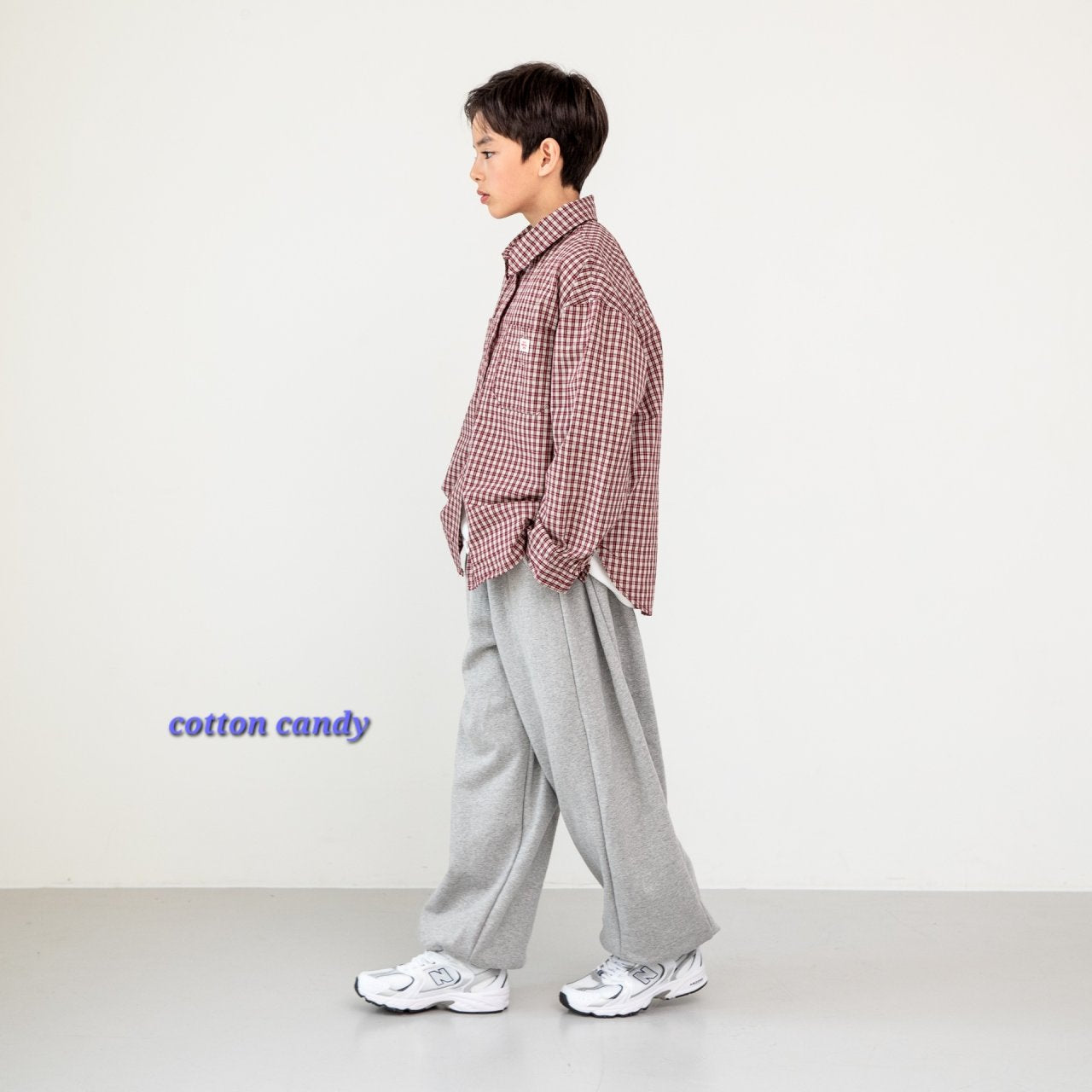 《予約》Spring Check Shirt / cotton candy