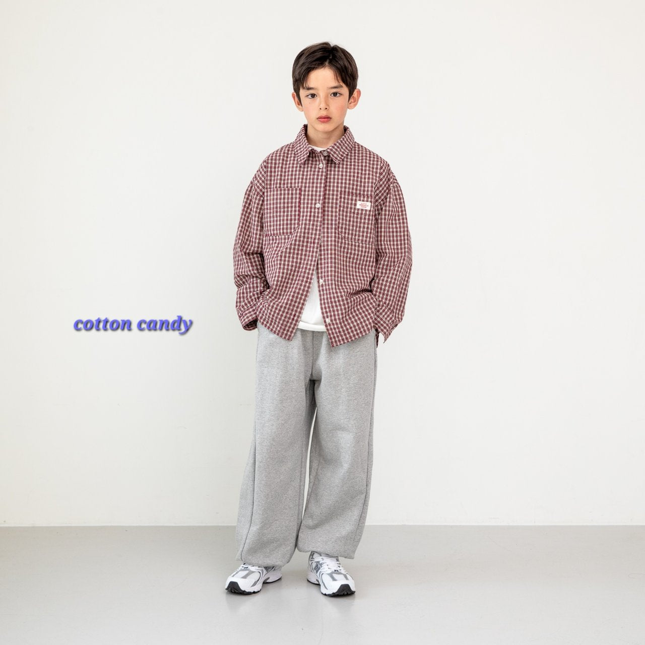 《予約》Spring Check Shirt / cotton candy