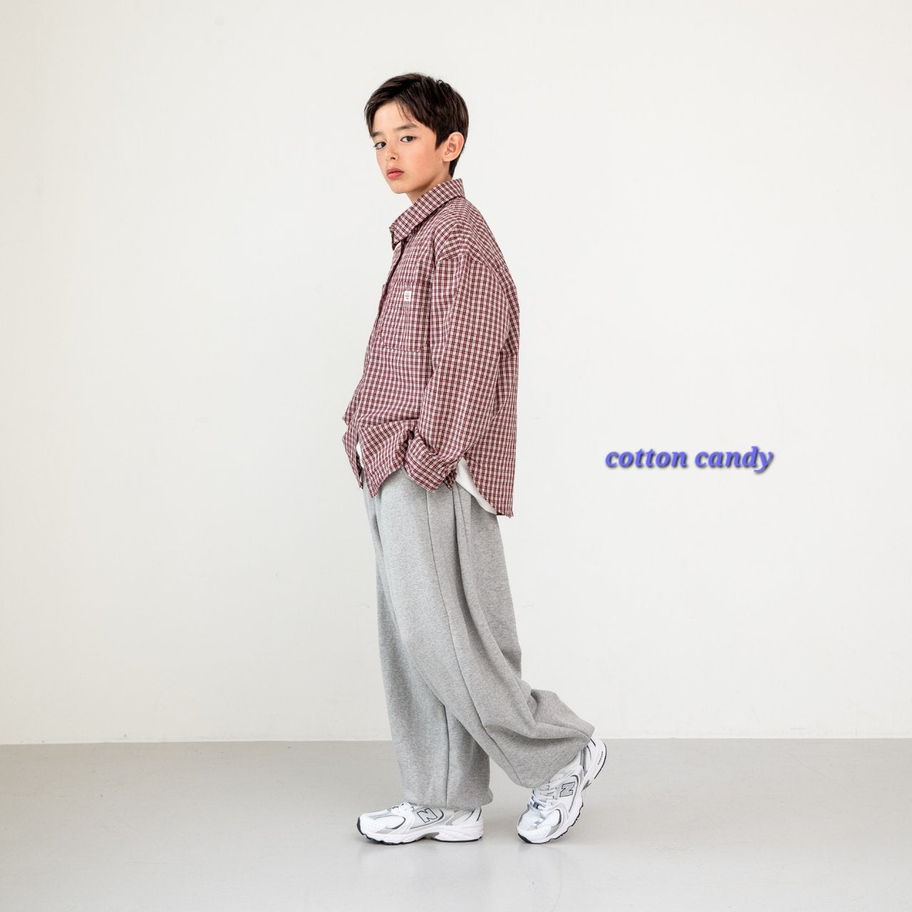 《予約》Spring Check Shirt / cotton candy